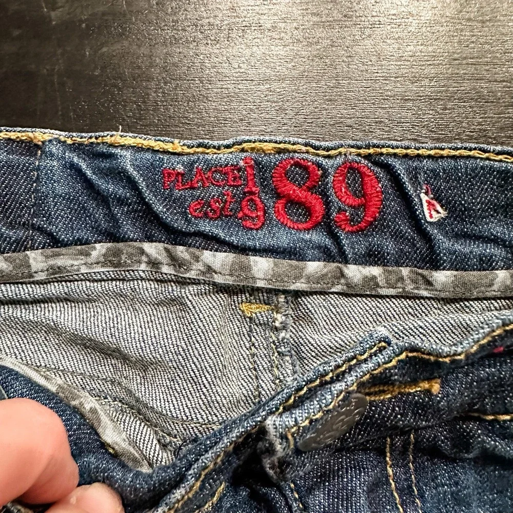Girls The Children's Place Denim Jean‎ Shorts 14 Dark Wash Distressed